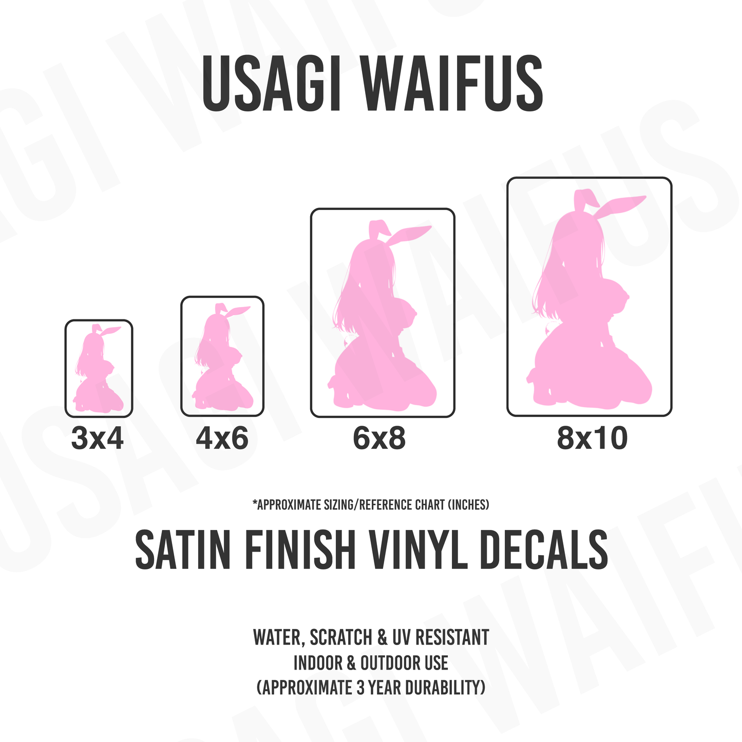 CONTROL DEVIL | Bunny Girl Waterproof Decal Stickers